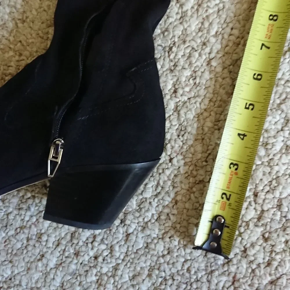 Dolce Vita suede over the knee boots in black size 37.5